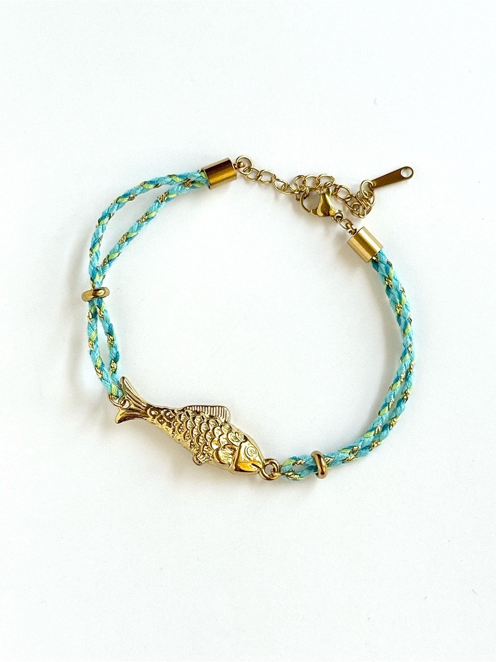 Coastal Blue Gold Fish Bracelet